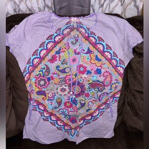 Colorful Paisley Print Top
